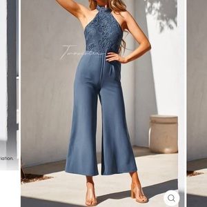 Steel blue jumpsuit